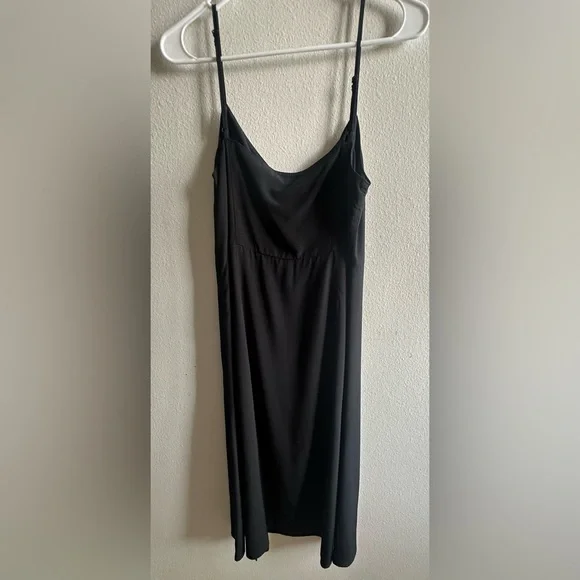 Uniqlo Black Front Slit  Camisole Dress - Picture 3 of 6